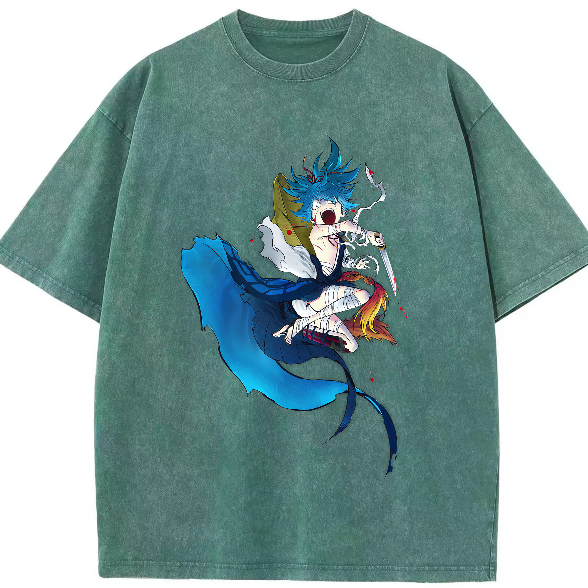 （画像用） 刀剣乱舞 Touken Ranbu 綿100% ヴィンテージ風 半袖Tシャツ（フロントプリント）